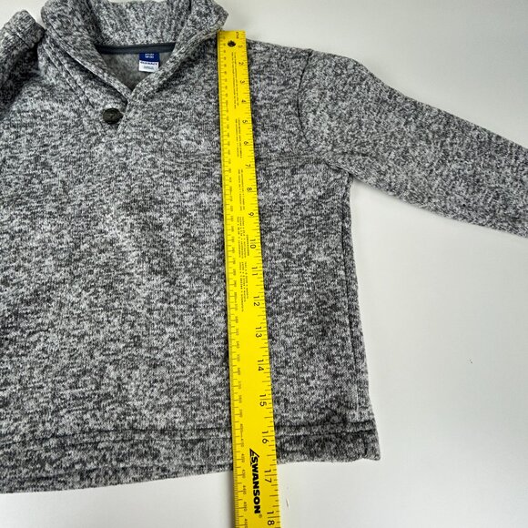 Old Navy Sweater Boys XS (5) Grey Shawl Collar Long Sleeve Fleece - Picture 6 of 10